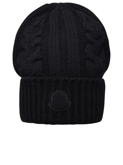 Shop Moncler Black Cashmere Cap