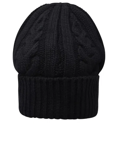 Shop Moncler Black Cashmere Cap