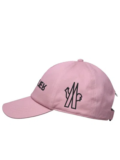 Shop Moncler Grenoble Pink Cotton Hat