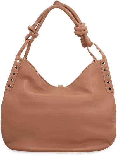 Shop Zanellato Ima Leather Shoulder Bag In Saddle Brown