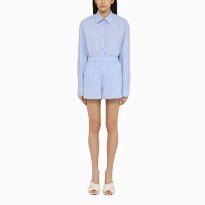 Shop The Andamane Light Striped Blend Georgiana Suit In Blue