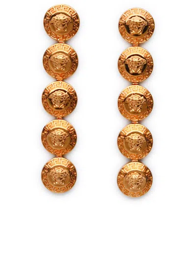 Shop Versace 'tribute Jellyfish' Gold Metal Pendant Earrings