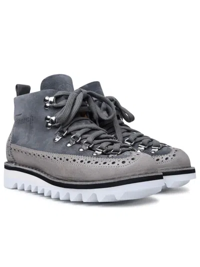 Shop Fracap 'm130' Grey Leather Boots