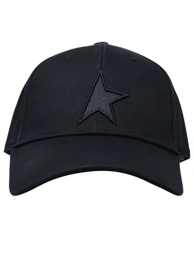 Shop Golden Goose Black Cotton Star Demos Hat