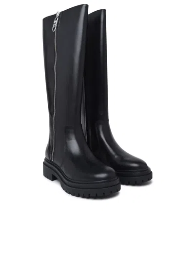 Shop Michael Kors 'regan' Black Leather Boots