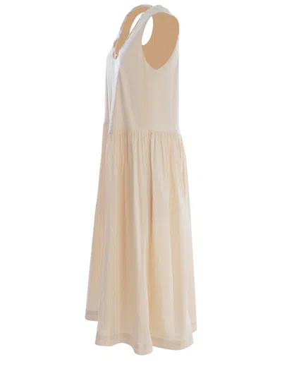Shop Pinko Midi Dress "anonymous" In Ivory
