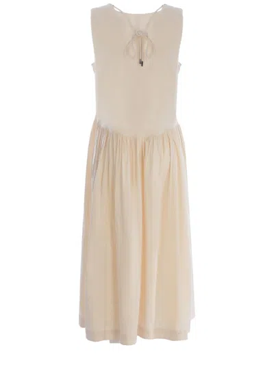 Shop Pinko Midi Dress "anonymous" In Ivory