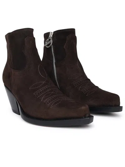Shop Sonora Jalapeno Ankle Boots In Brown Suede