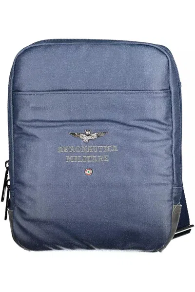 Shop Aeronautica Militare Blue Contrast Detail Shoulder Bag