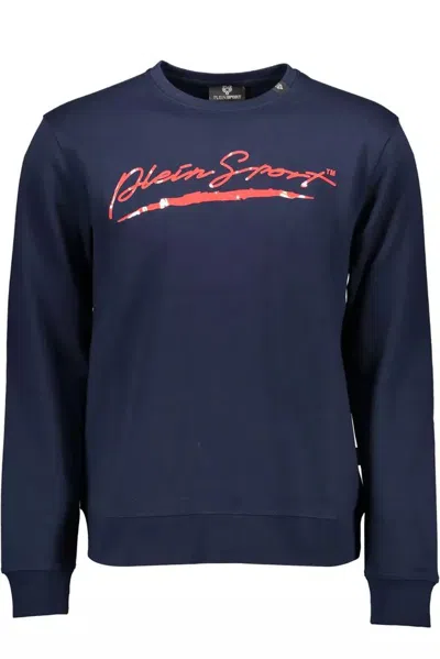 Shop Plein Sport Blue Cotton Sweater
