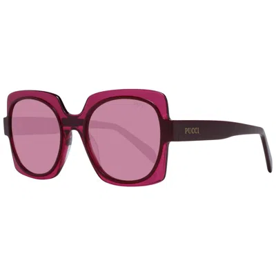 Shop Emilio Pucci Burgundy Women Sunglasses