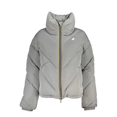Shop K-way Elegant Gray Long-sleeved Jacket