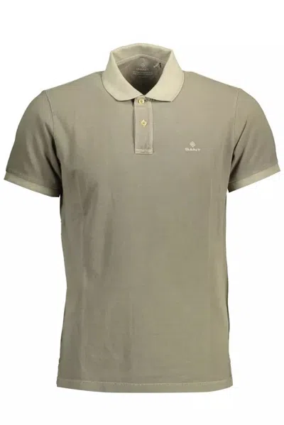 Shop Gant Green Cotton Polo Shirt