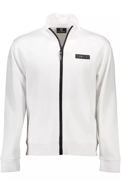 Shop Plein Sport White Cotton Sweater