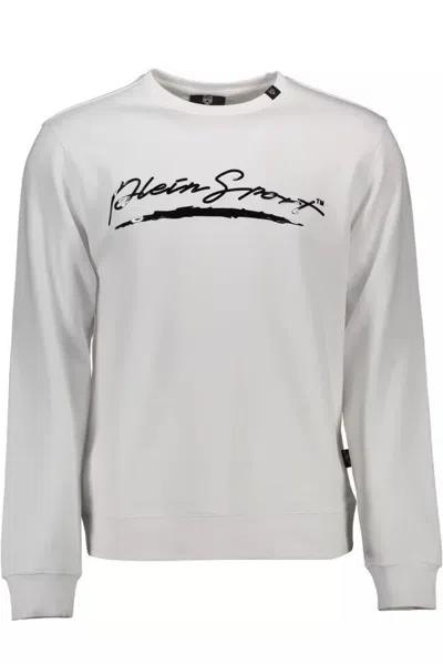 Shop Plein Sport White Cotton Sweater