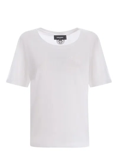 Shop Dsquared2 T-shirts And Polos White In Bianco
