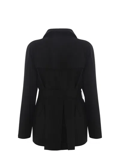 Fay Women's Mini Short Trench Coat In Nero