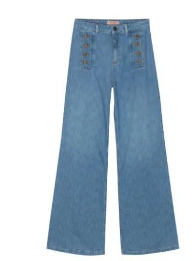 Shop Twinset Twin-set Jeans In Denim Medio