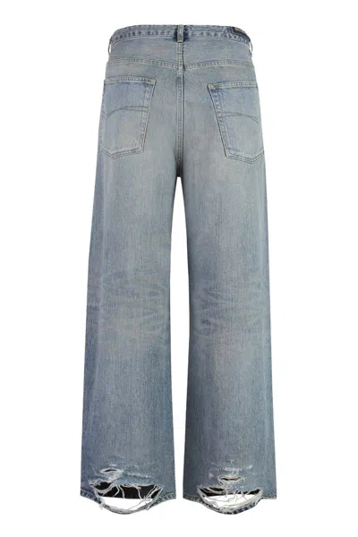 Shop Balenciaga Baggy Jeans In Denim