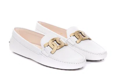 Shop Tod's Flat Shoes In White