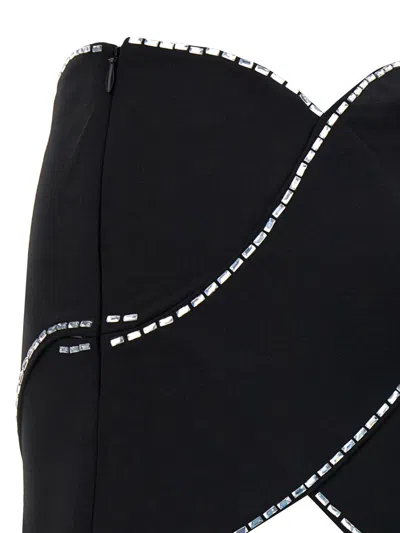 Shop Area 'crystal Rope Mini' Skirt In Black