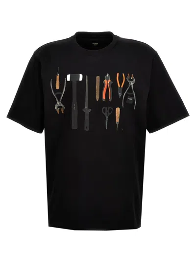 Shop Fendi ' Tools' T-shirt In Black