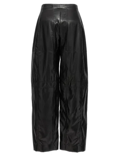 Jil Sander Black Coated Pants In Black
