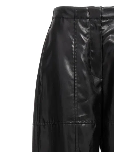 Jil Sander Black Coated Pants In Black