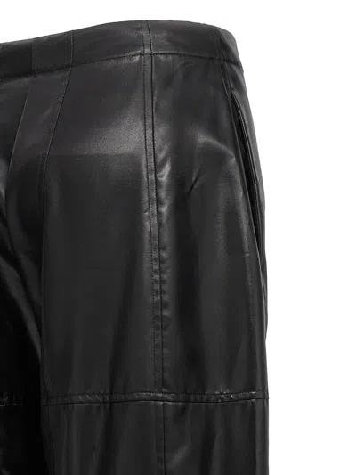 Jil Sander Black Coated Pants In Black