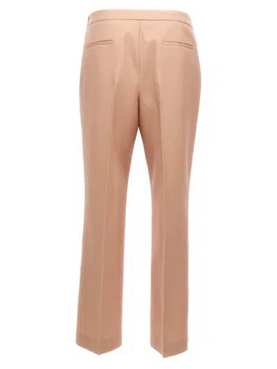 Shop Jil Sander Pleat Wool Pants In Beige