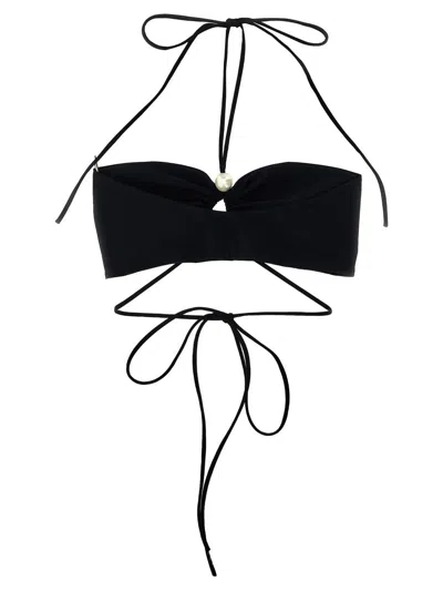 Shop Magda Butrym '03' Swimsuit Bra In Black