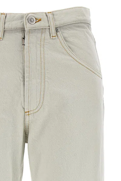 Maison Margiela Elevated Denim Straight-leg Jeans In Gray