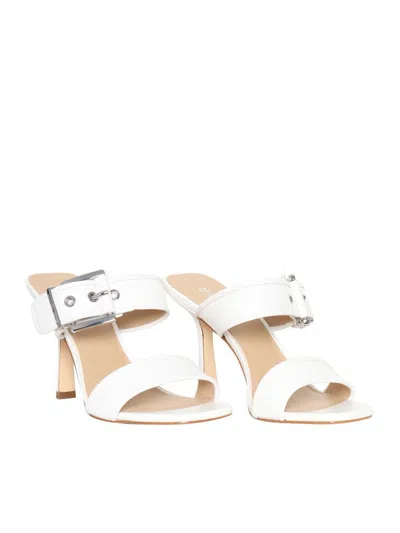 Michael Kors Colby Leather Sandals In White