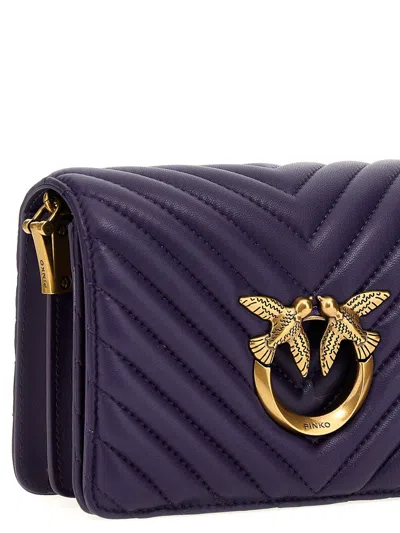 Shop Pinko 'love Click Mini' Crossbody Bag In Purple