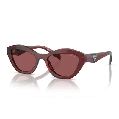 Shop Prada Eyewear Sunglasses In Red