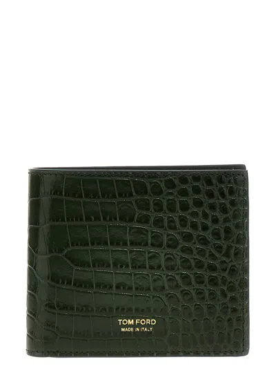 Shop Tom Ford 'bi Fold' Wallet In Green