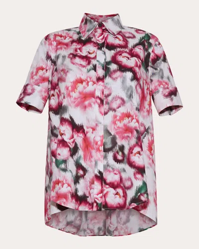 Shop Adam Lippes Women's Poplin Trapeze Shirt In Pink