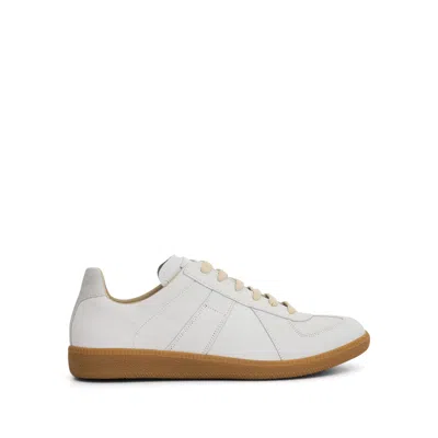 Shop Maison Margiela Replica Leather Sneakers