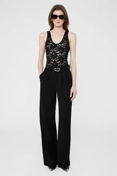 Shop Anine Bing Alysha Bodysuit In Black Floral