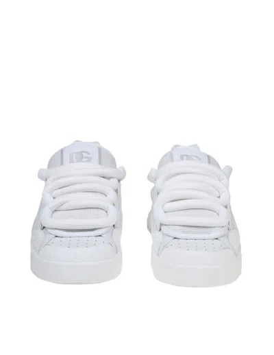 Shop Dolce & Gabbana Portofino Space Sneakers In White