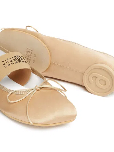 Shop Mm6 Maison Margiela Ballet Shoe Shoes In Brown