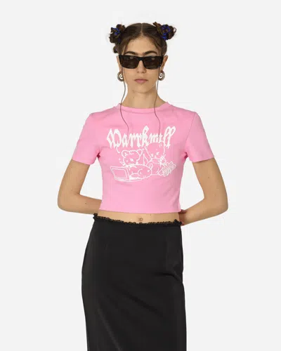 Shop Marrknull Punk Bear Slim-fit T-shirt In Pink