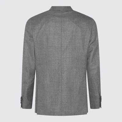 Shop Lardini Grey Wool Suits
