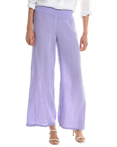 Shop Michael Stars Susie High-rise Wide Leg Pant In Purple
