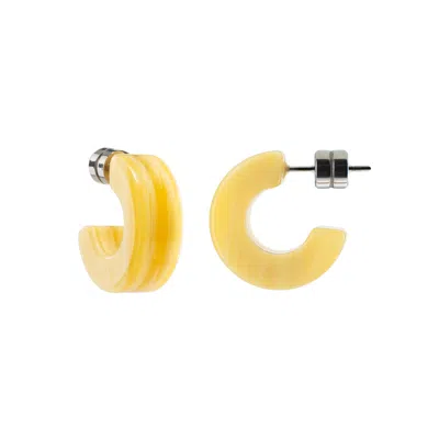 Shop Machete Muse Hoops In Naples Yellow In Gold