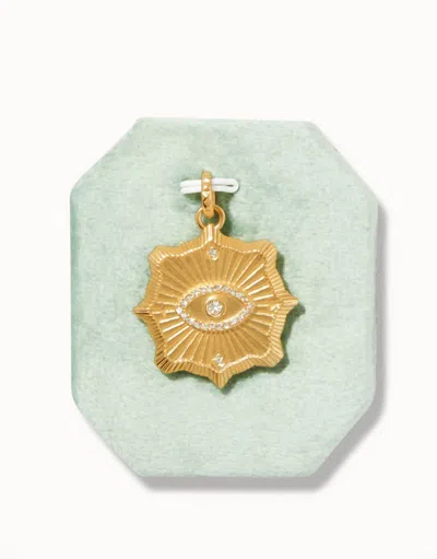 Shop Spartina 449 Women's Positivity Charm Pendant In Evil Eye/crystal In Gold