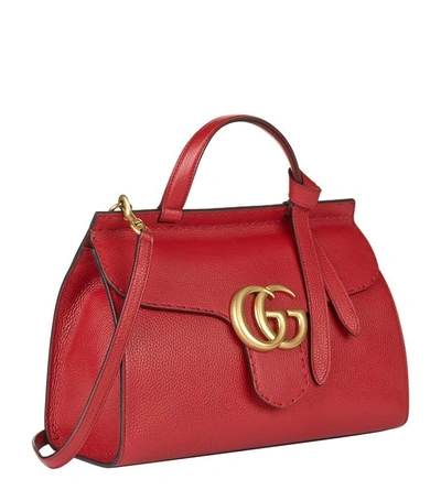 Shop Gucci Marmont Gg Tote In Red