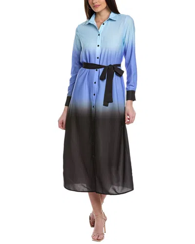 Shop Yal New York Belted Midi Dress In Blue