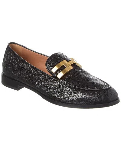 Shop Aquazzura Brandi Leather Loafer In Black