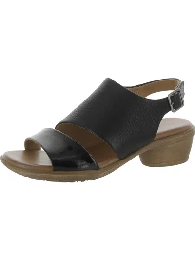 Shop Comfortiva Nelma Womens Leather Ankle Strap Block Heel In Black